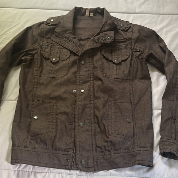 Men’s military bomber jacket brown size small - Picture 1 of 6